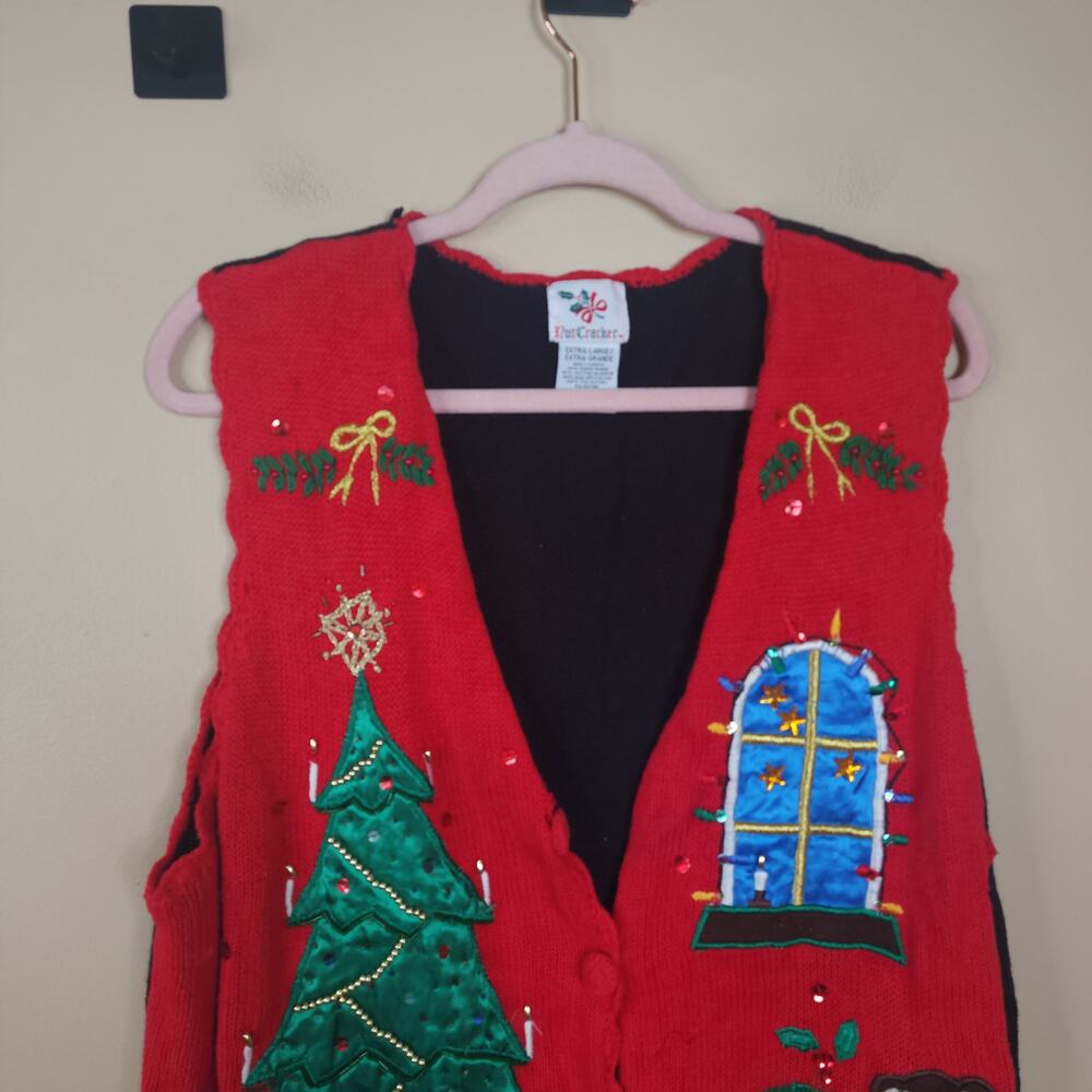 Vintage Nutcracker Ugly Christmas Sweater Vest Si… - image 5